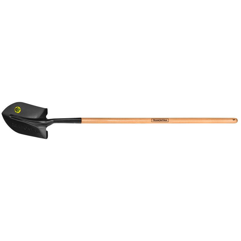 TRAMONTINA - Pala redonda tipo americana, mango de madera 120 cm
