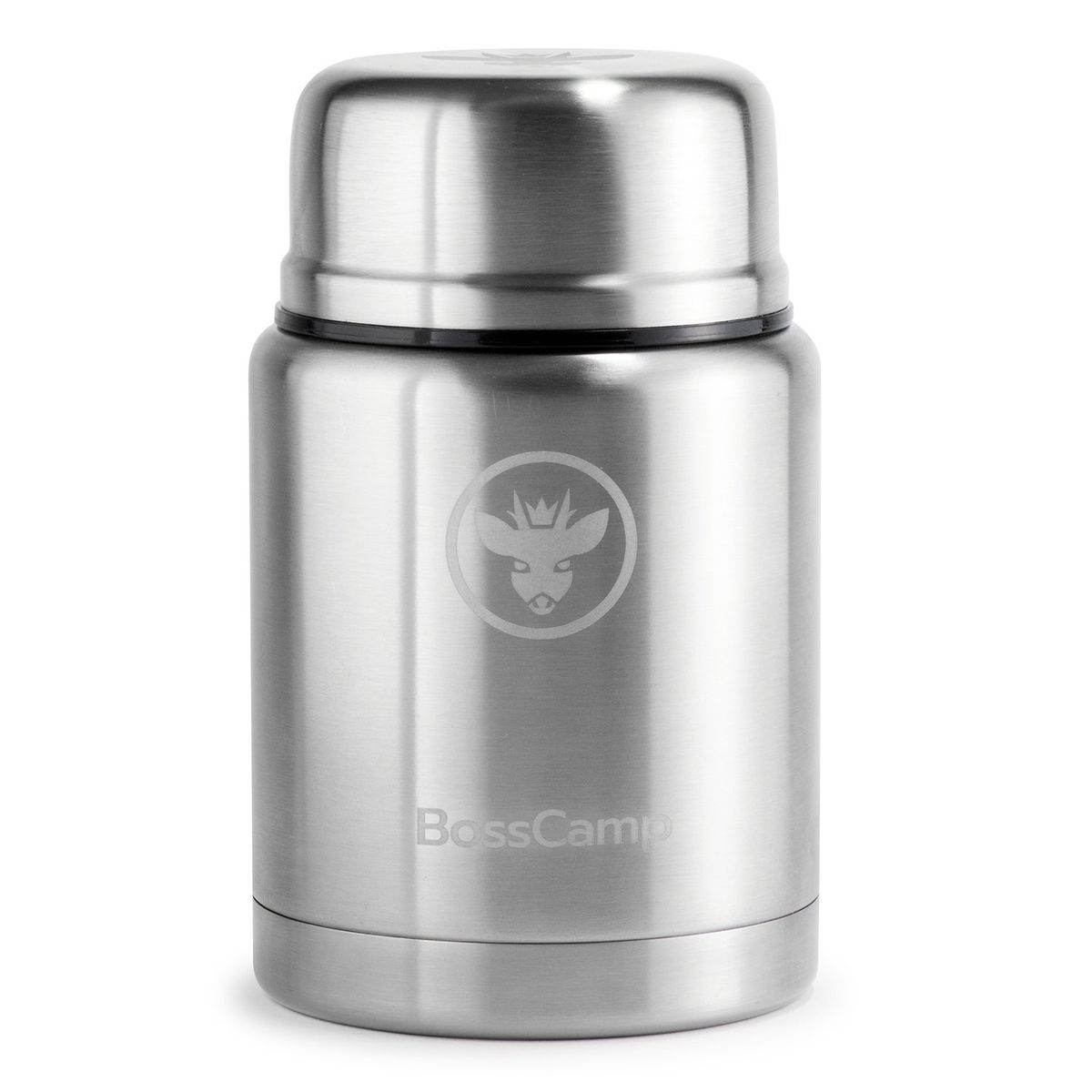 BOSSCAMP - Termo Comida BossCamp 500 ml Acero Inox Bolso Cuchara Plata