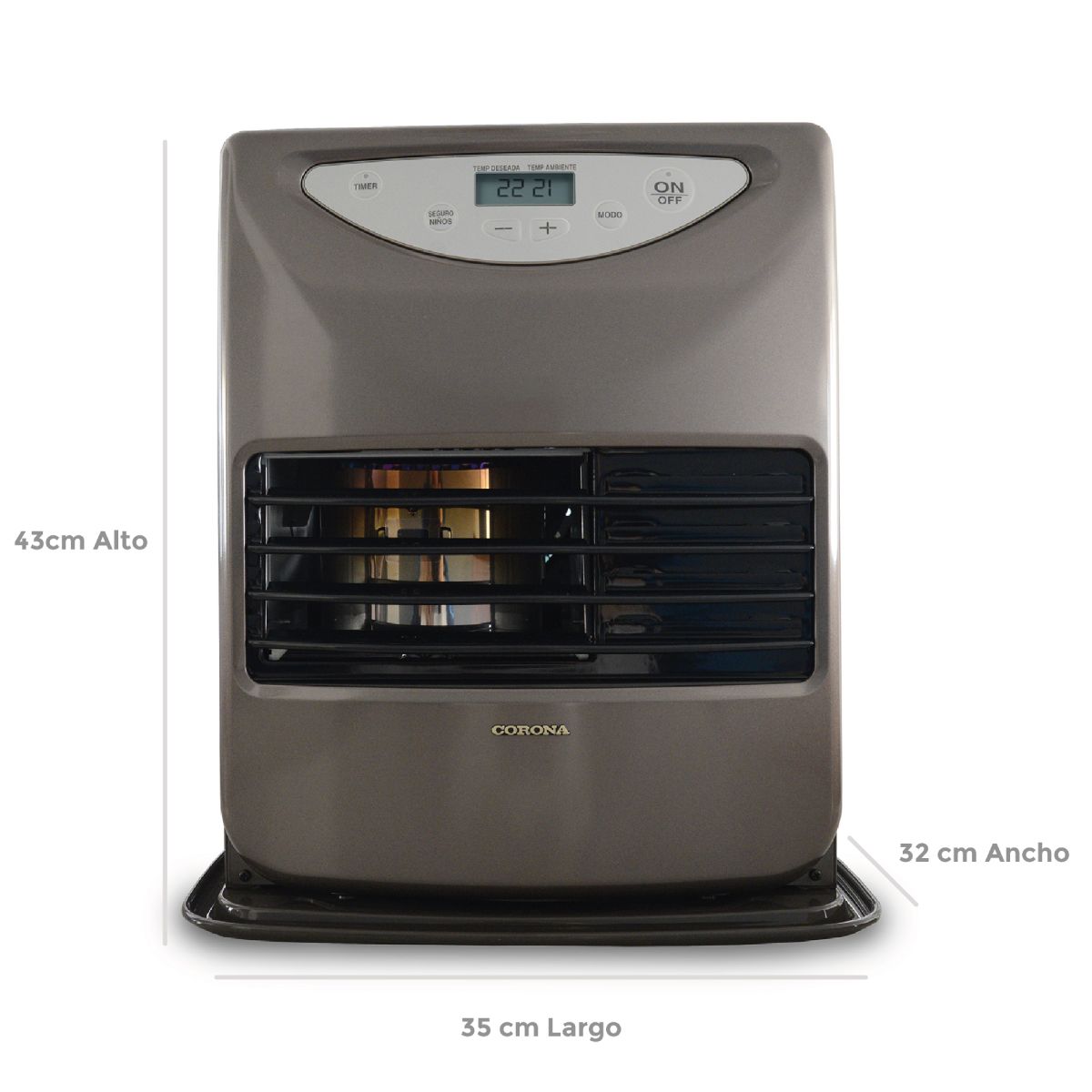 CORONA - Estufa parafina Japonesa Corona láser FH 3016 Brown Metallic 3,2 Kw