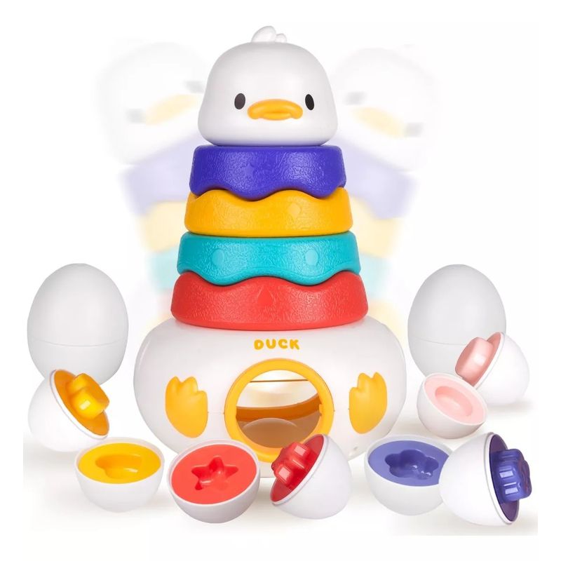 GENERICO - Juego Encaje Huevos Montessori Figuras Niños Educacion Pato
