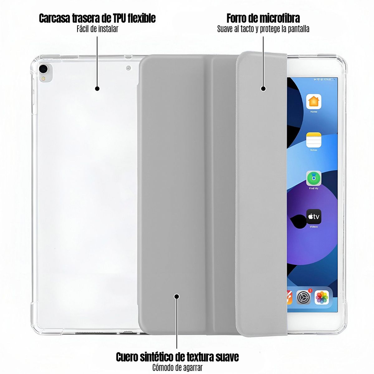 GENERICO - Carcasa iPad 10"2-10"5 Funda Protectora 9-8-7 Generación
