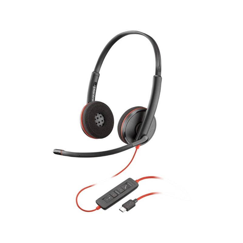 POLY - HP- Poly Blackwire 3220 Stereo USB-C Headset +USB-CA  8X228A6