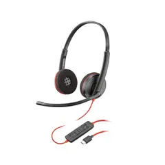 POLY - HP- Blackwire 3220 Stereo USB-C Headset +USB-CA 8X228A6
