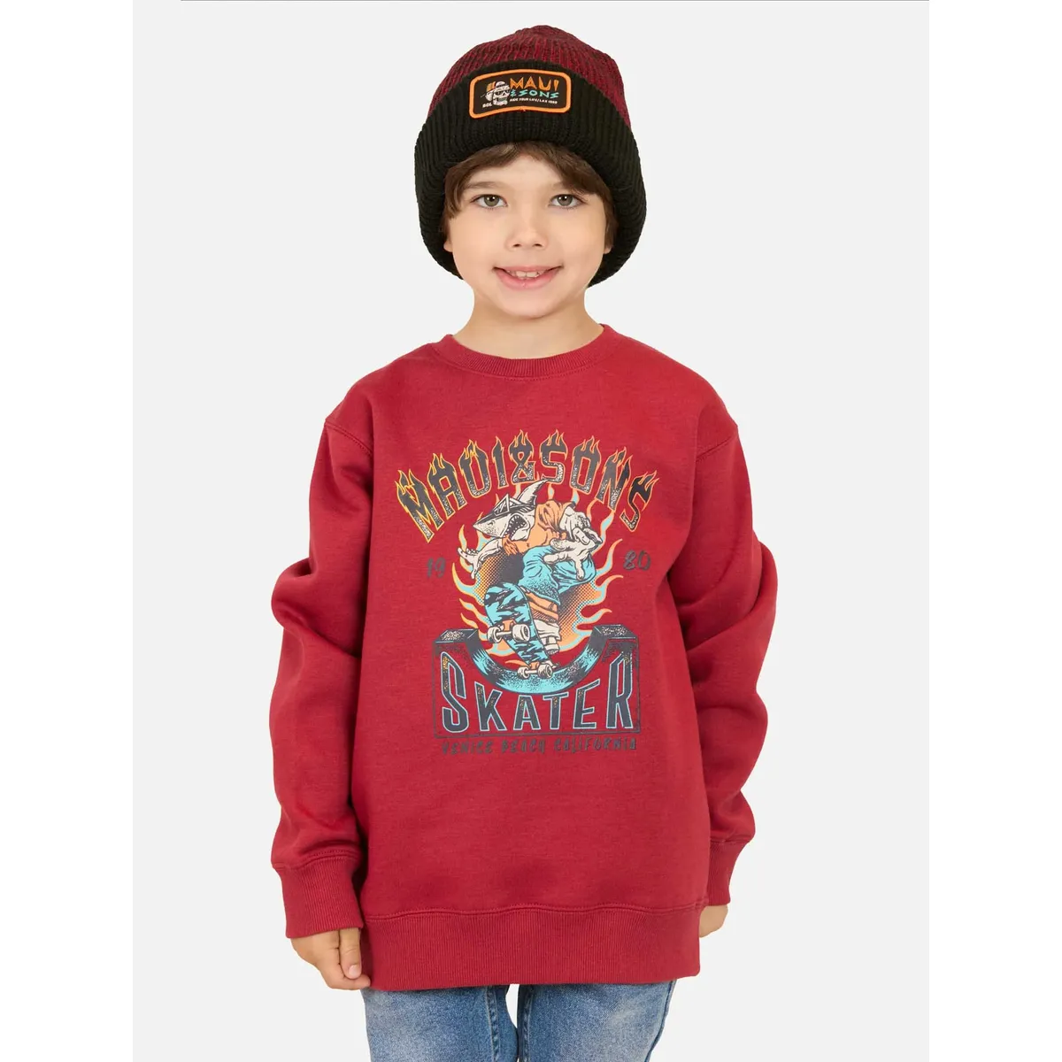 MAUI AND SONS - Poleron CR Wiwa Rojo Infantil Maui and Sons - Rojo