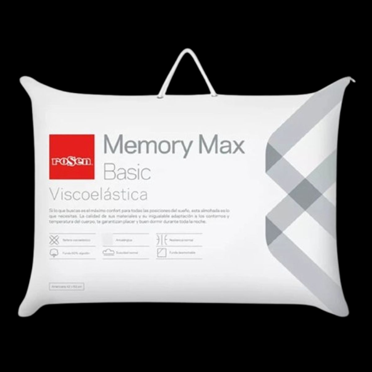 ROSEN - Pack 4 Almohadas Viscoelasticas Rosen Memory Max Basic 42x62 cm