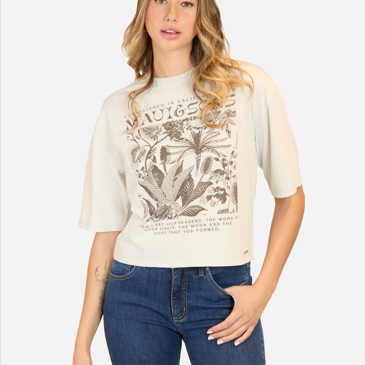 MAUI AND SONS - Polera MC Kai Blanco Mujer Maui And Sons - Blanco