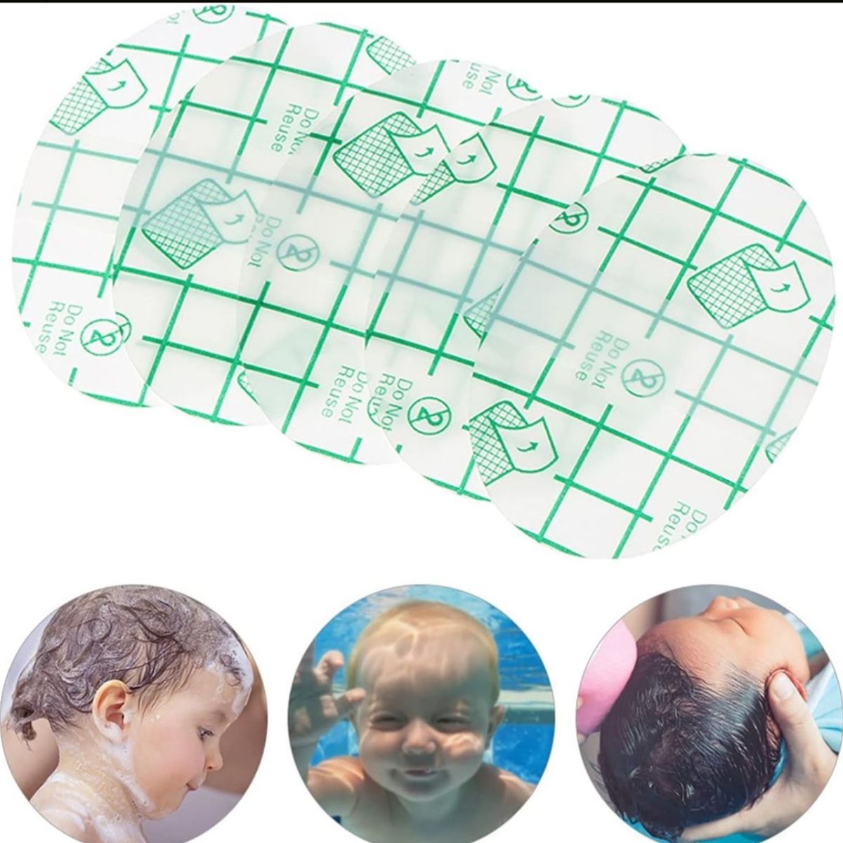 GENERICO - Pack 30 Protectores Impermeable Para Oido Niños Y Bebe Ducha