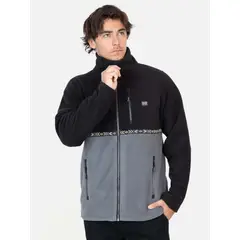 MAUI AND SONS - Poleron Micropolar Maxi Negro Hombre - Negro