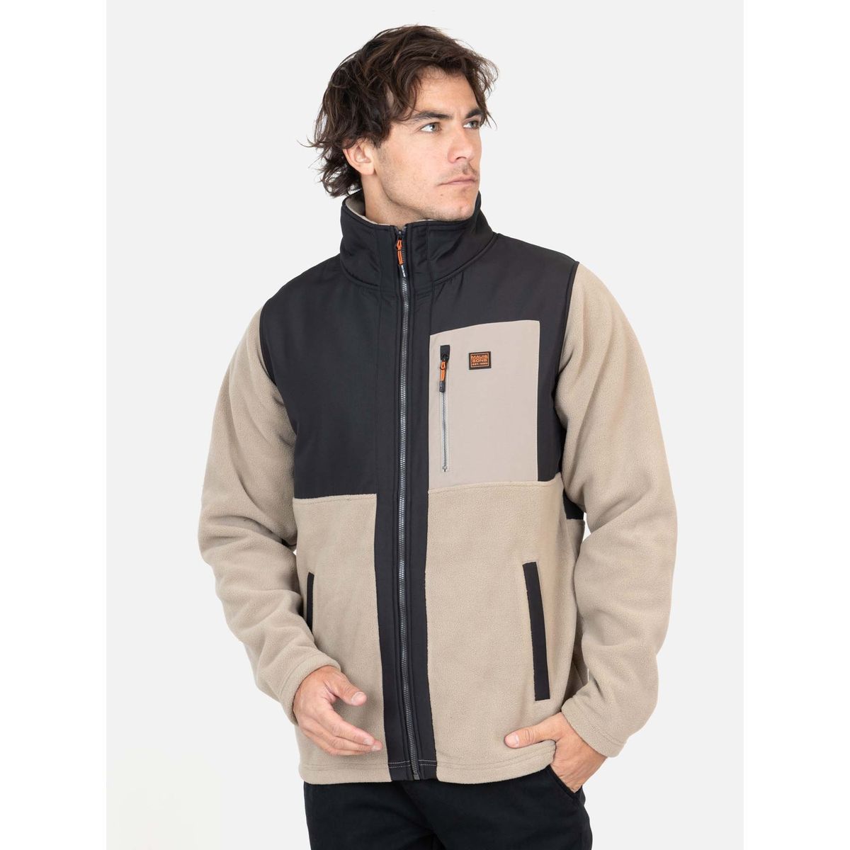 MAUI AND SONS - Poleron Micropolar Tripic Café Hombre Maui And Sons - Café