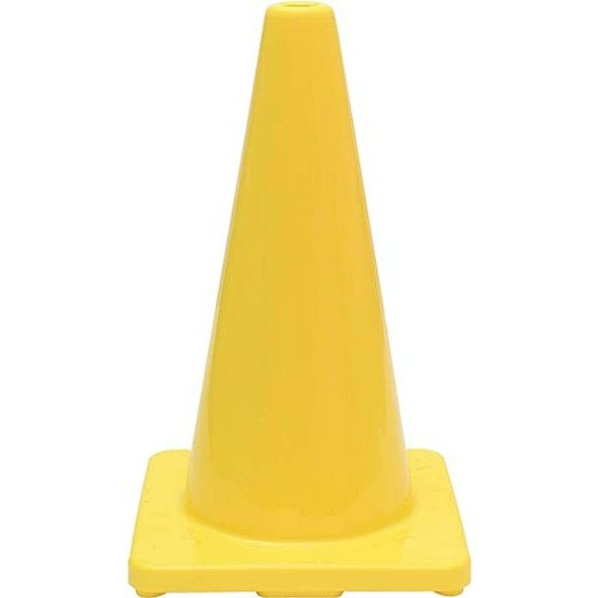 QRUBBER - Cono Vial Amarillo 70cm Base Tradicional sin Cinta QRubber