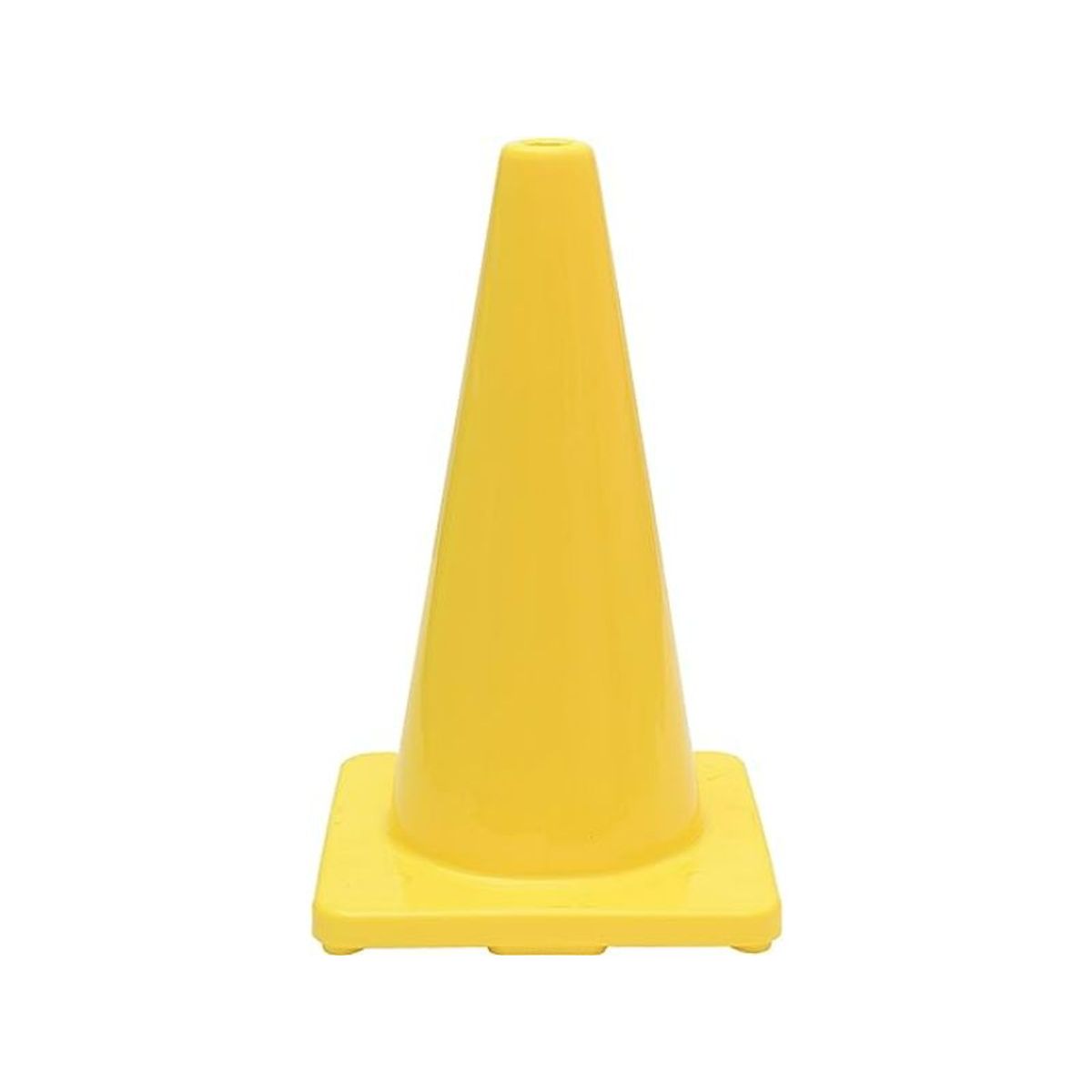 QRUBBER - Cono Vial Amarillo 70cm Base Tradicional sin Cinta QRubber