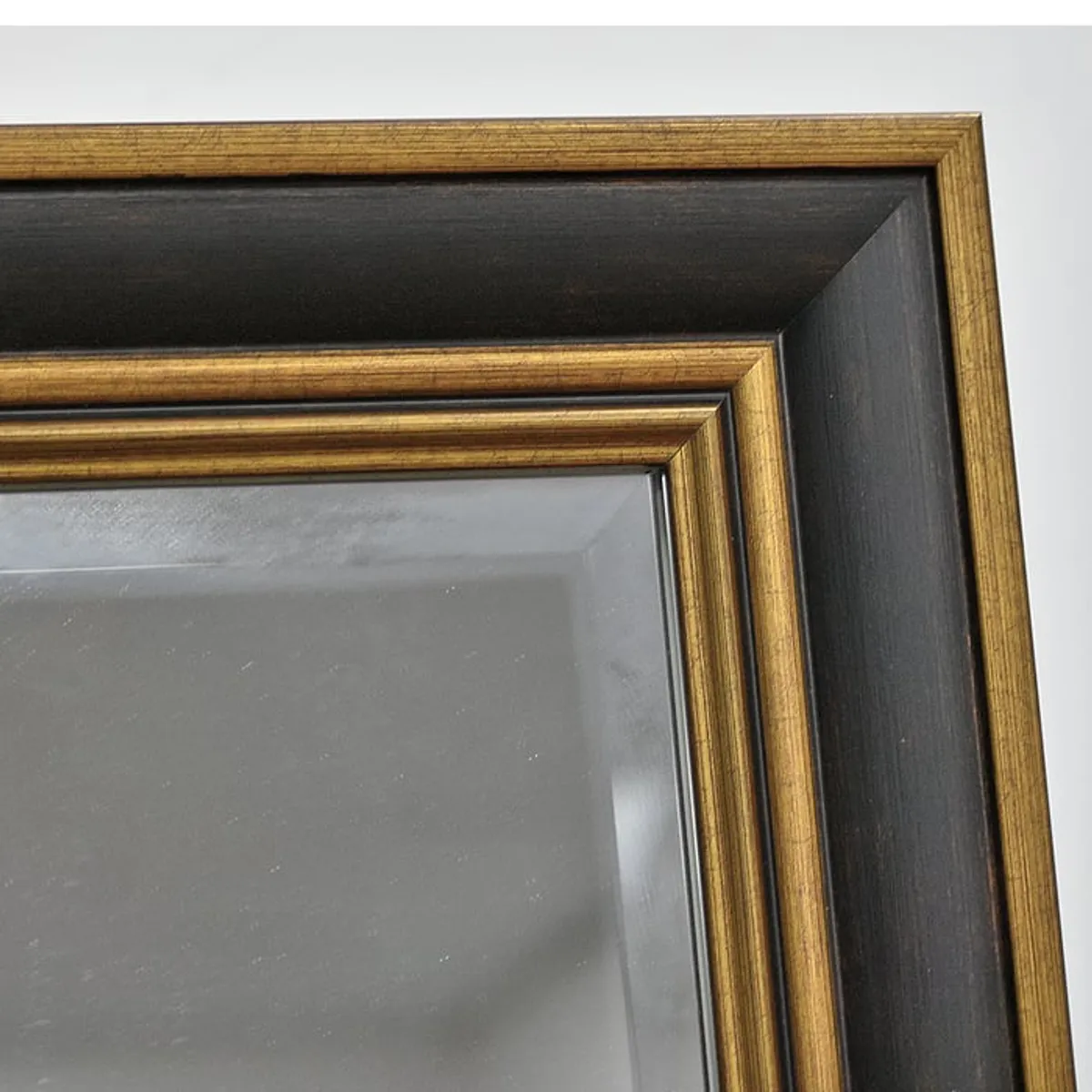 MSA MUEBLES SANTA ANA - Espejo Dorado Con Negro