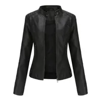 Chaqueta De Cuero Biker Slim Mujer