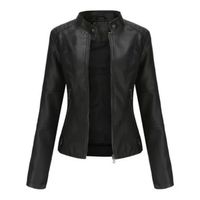 Chaqueta De Cuero Biker Slim Mujer