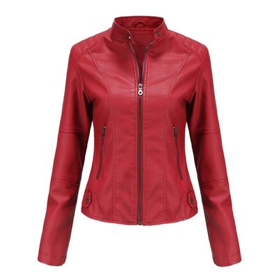 Imagen 1 del producto Chaqueta De Cuero Biker Slim Mujer