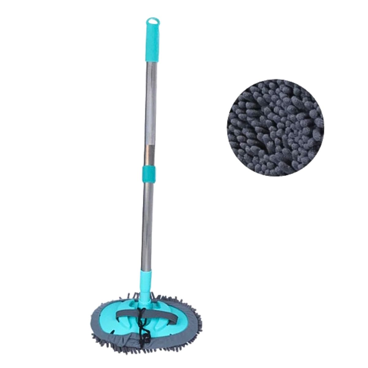 GENERICO - Trapero Microfibra Mopa Limpieza Mango Extensible Acero Inox