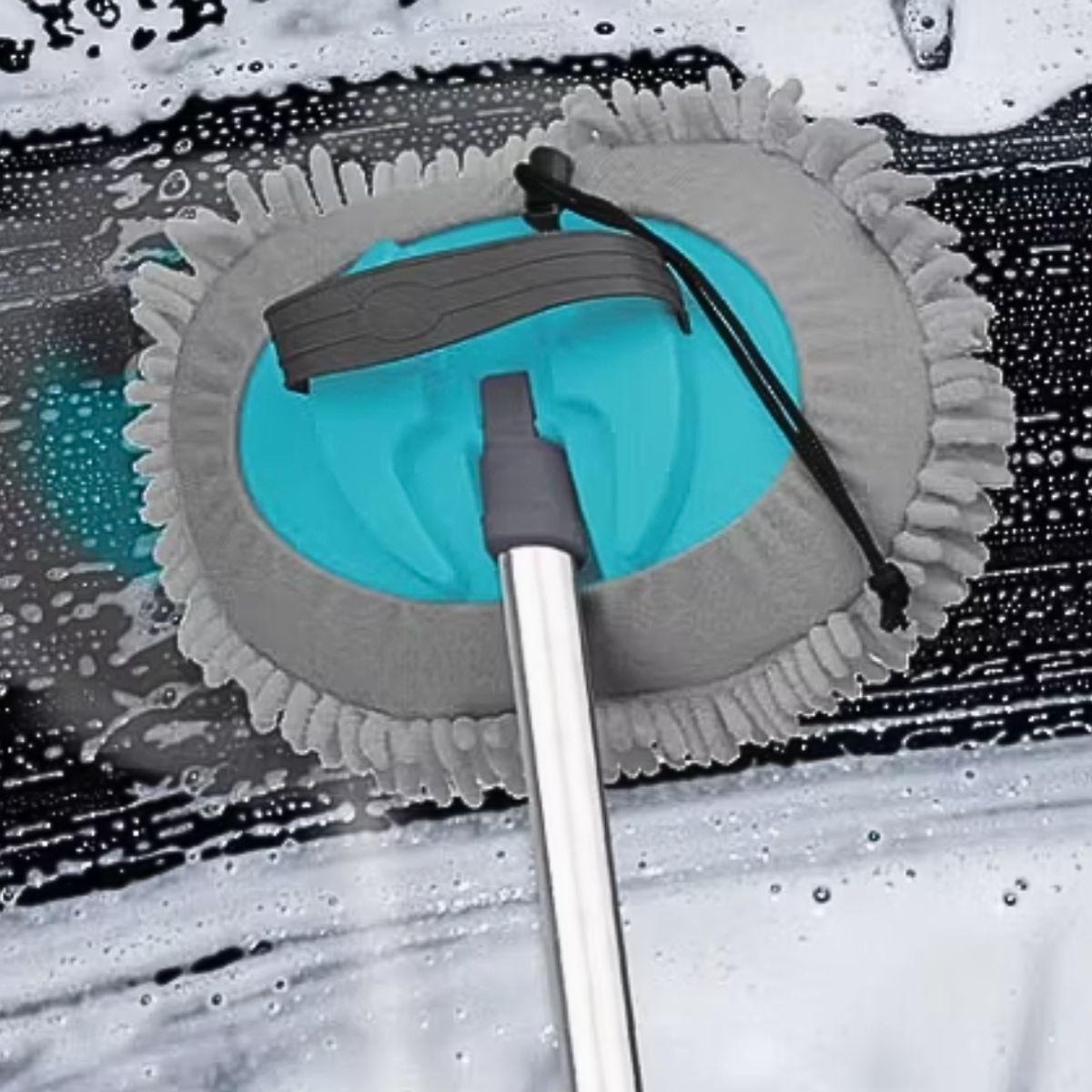 GENERICO - Trapero Microfibra Mopa Limpieza Mango Extensible Acero Inox