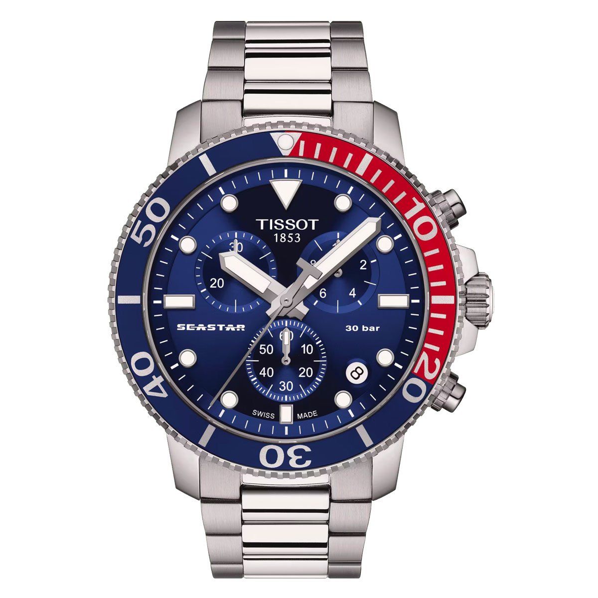 TISSOT - Reloj Tissot Seastar 1000 Quartz Chronograp Acero Azul