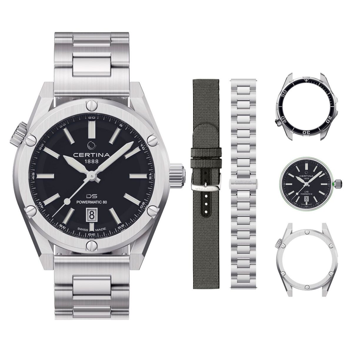 CERTINA - Reloj Certina DS+ Automatico Set 4 en 1 Gris