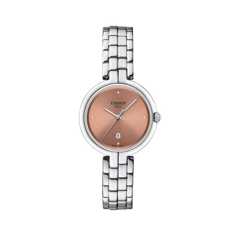 TISSOT - Reloj Tissot Flamingo Acero Café