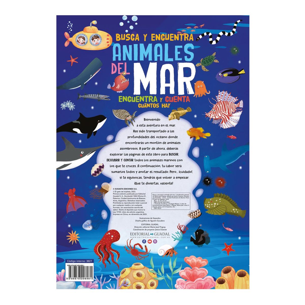 EDITORIAL GUADAL - Libro Animales Del Mar Editorial Guadal