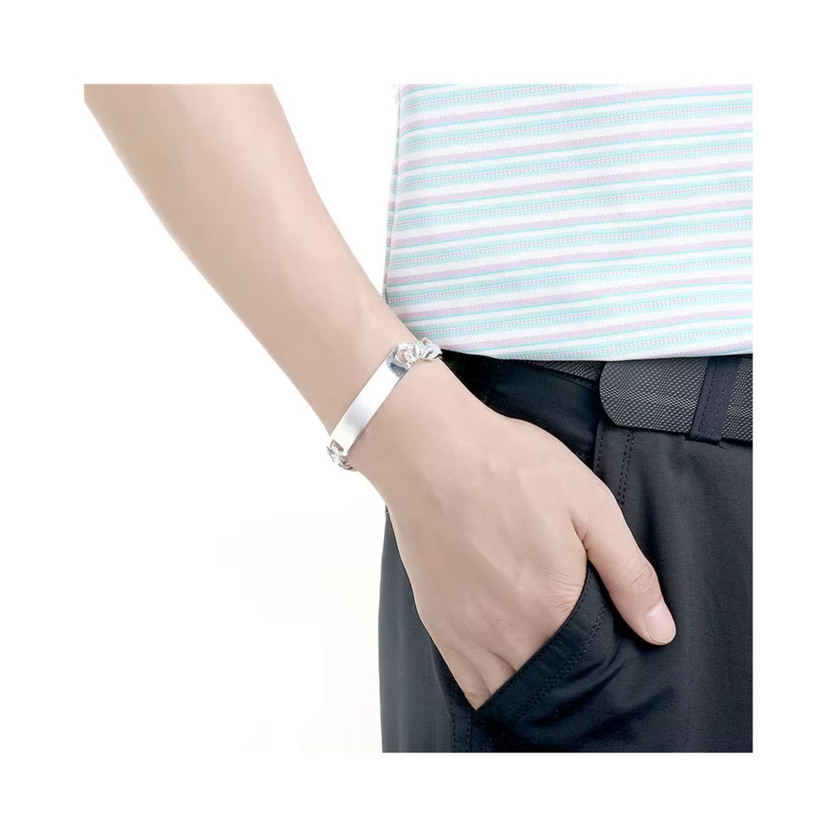 GENERICO - Pulsera Enchapada Estilo Cubano