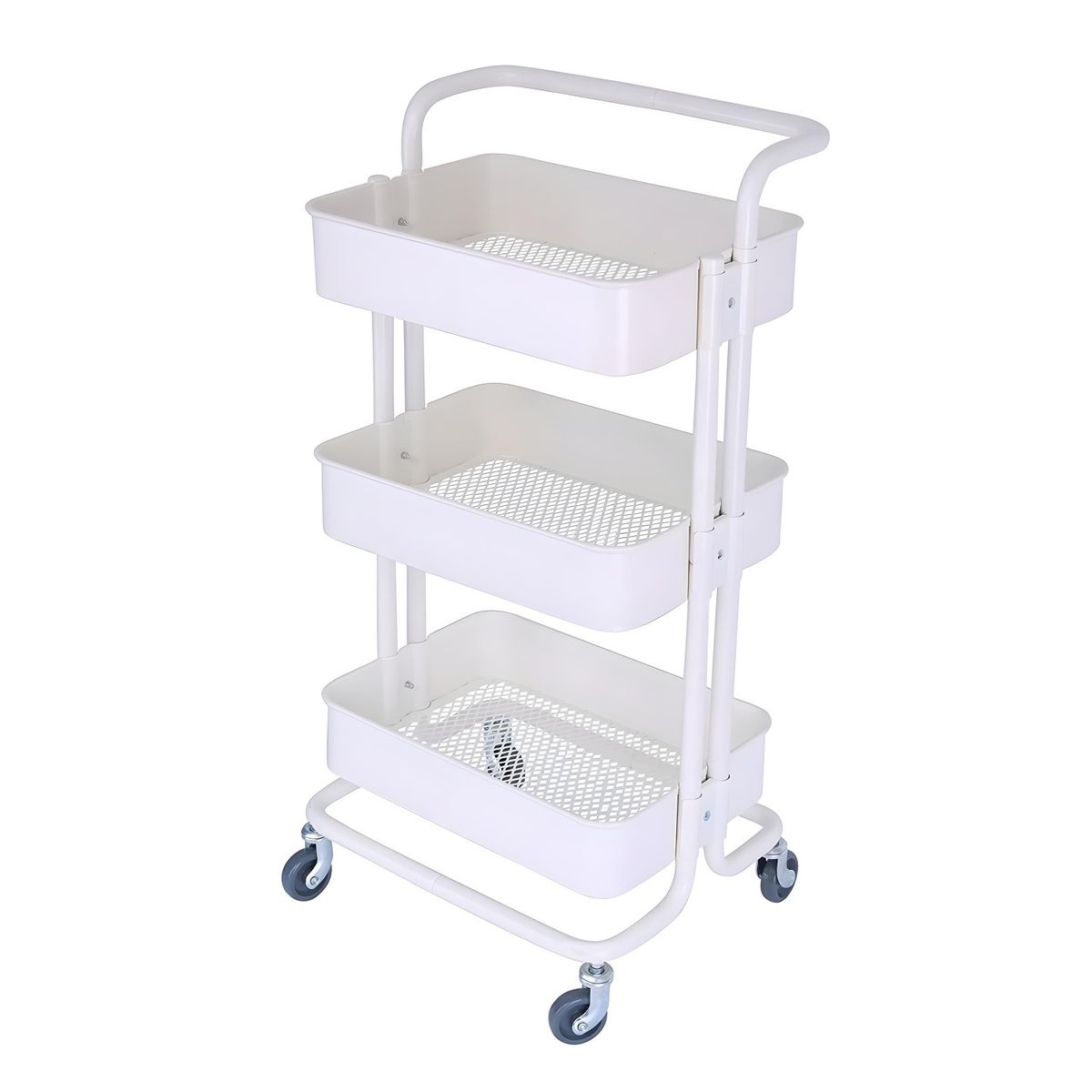 PROCHEF - Carro Organizador Multiuso 3 Niveles 100% Acero Blanco