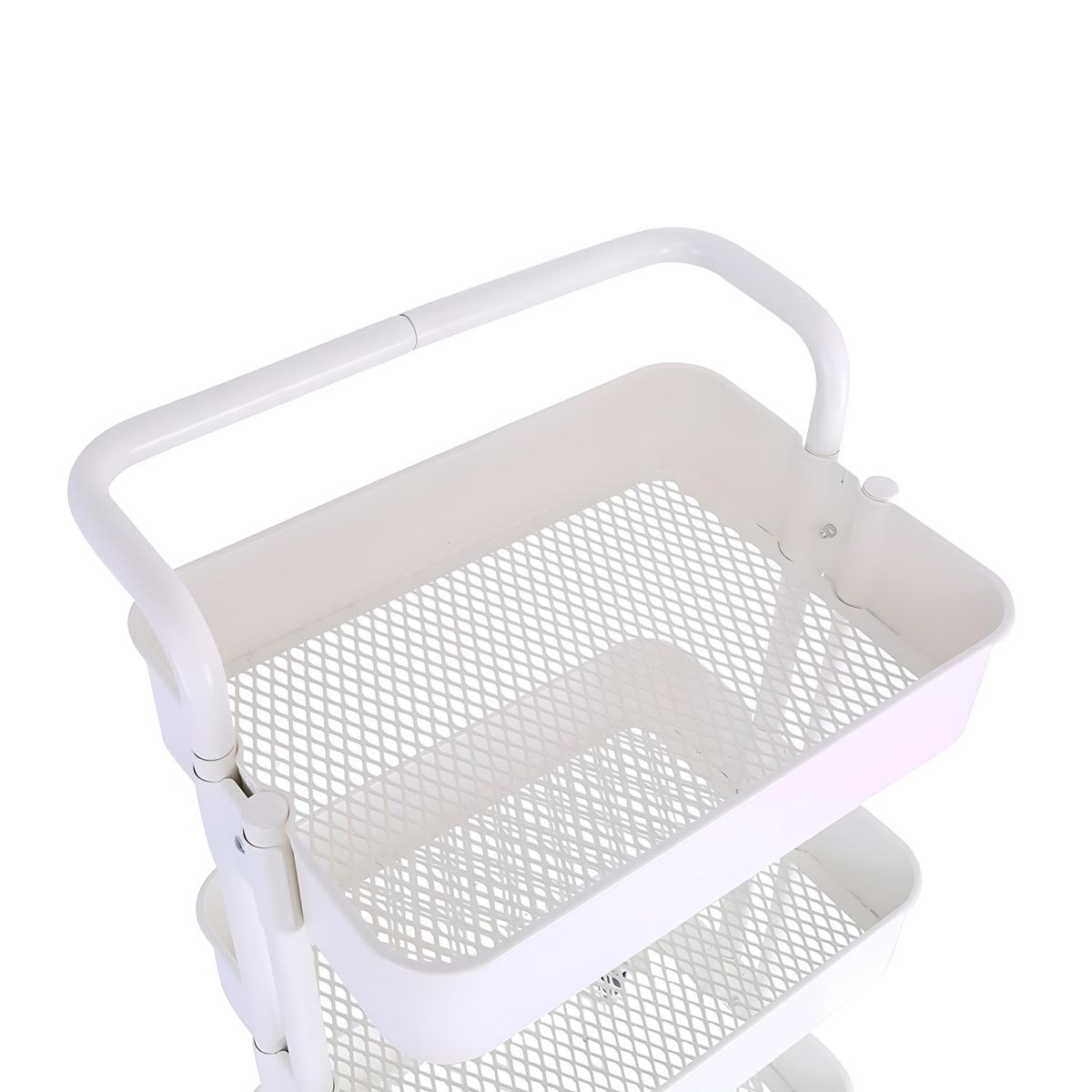 PROCHEF - Carro Organizador Multiuso 3 Niveles 100% Acero Blanco