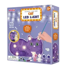 SEW STAR - Kit manualidades pinta tu gato con luces led