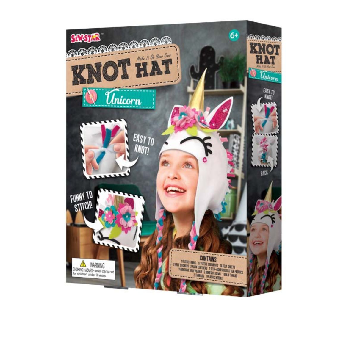 SEW STAR - Kit de costura crea tu gorro de unicornio