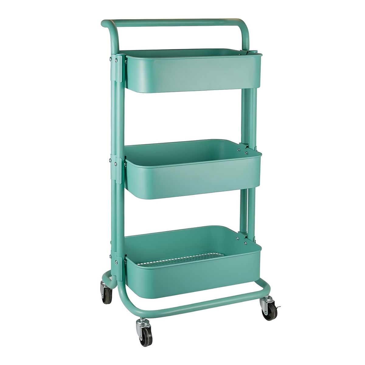 PROCHEF - Carro Organizador Multiuso 3 Niveles 100% Acero Verde