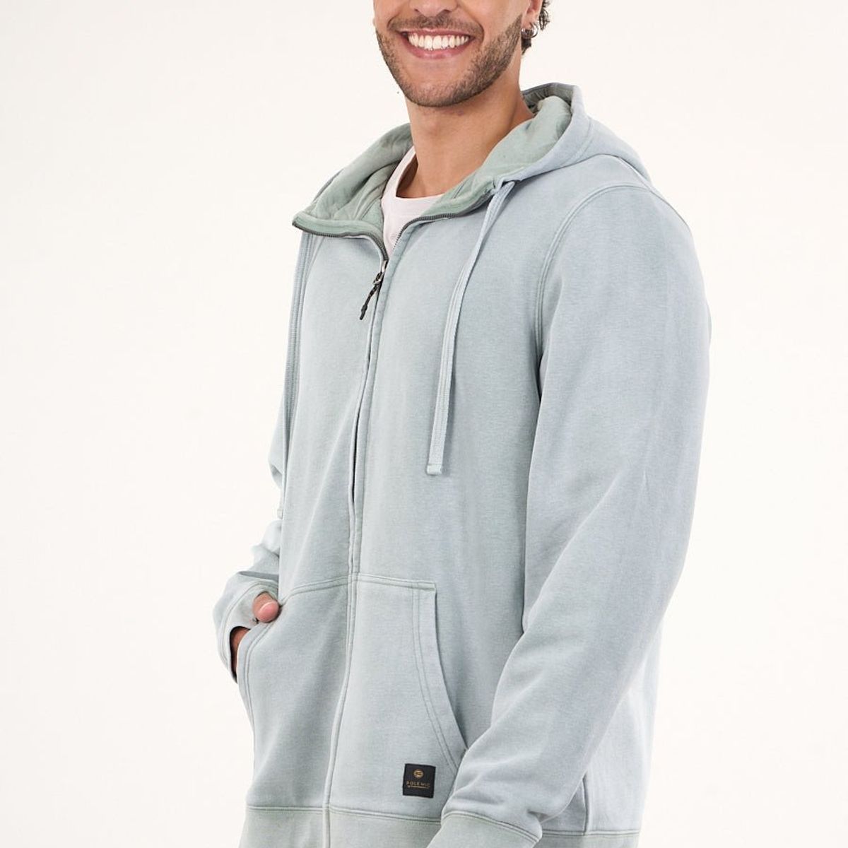 POLEMIC - Poleron Franela procesado Full Zipper wi7702 Polemic