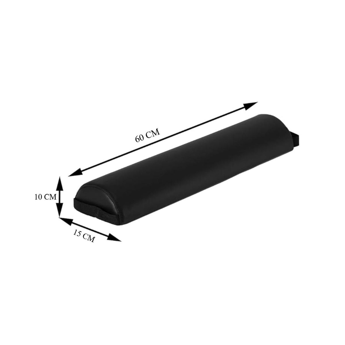 MAXCARE - Cojín Para Masaje Medio Cilindro Comfort - Negro