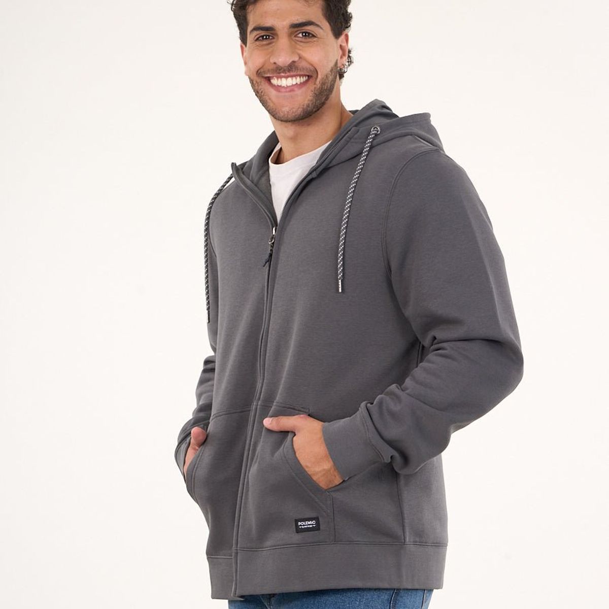 POLEMIC - Poleron Franela procesado Full Zipper wi7799 Polemic