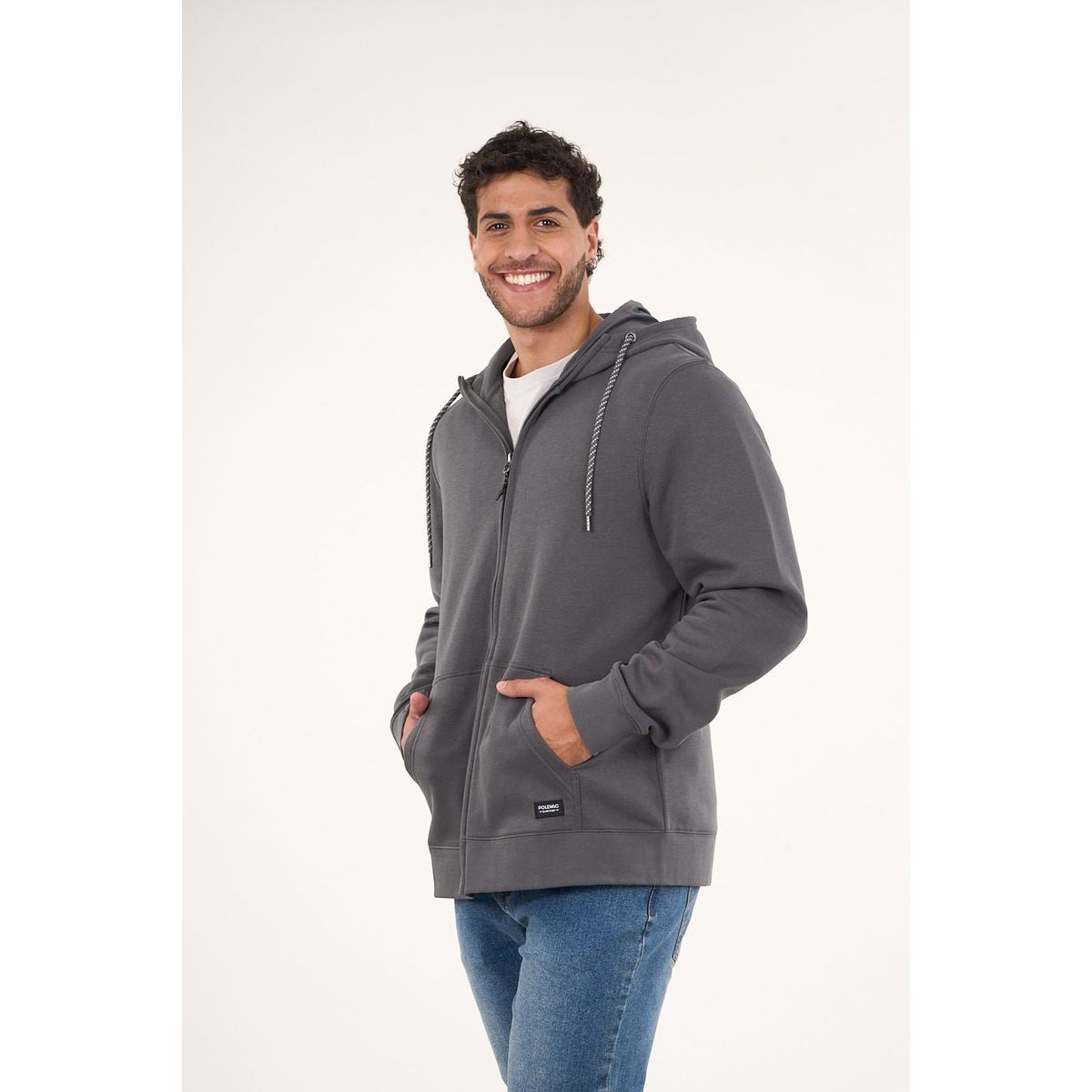 POLEMIC - Poleron Franela procesado Full Zipper wi7799 Polemic