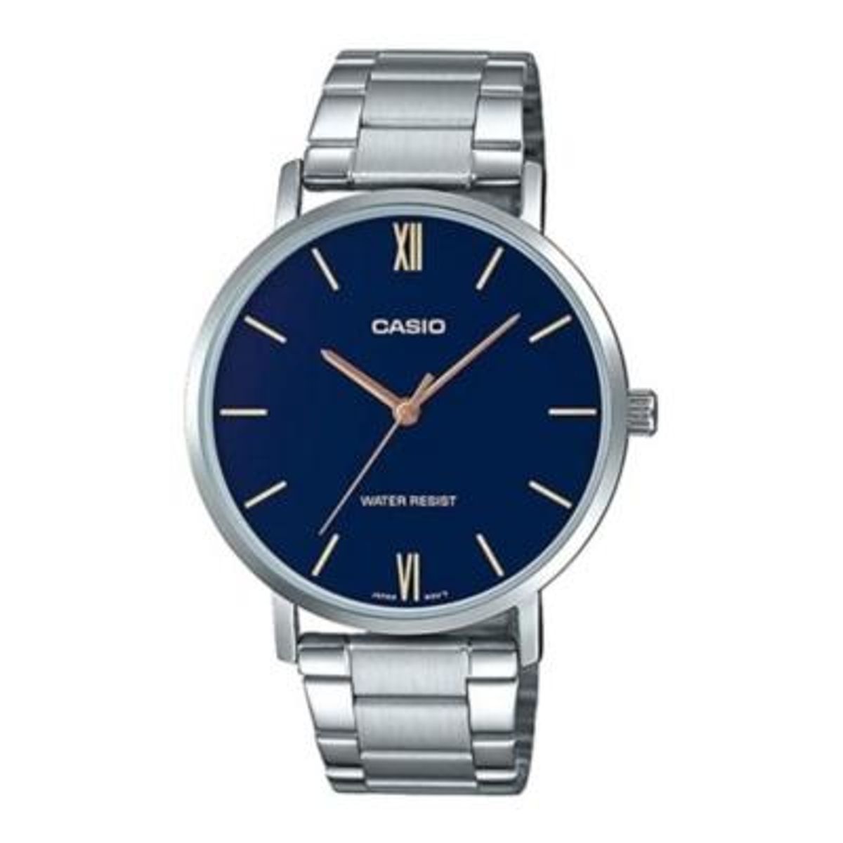 CASIO - Reloj Mtp-Vt01d-2b Hombre Analogo Metal - Plateado