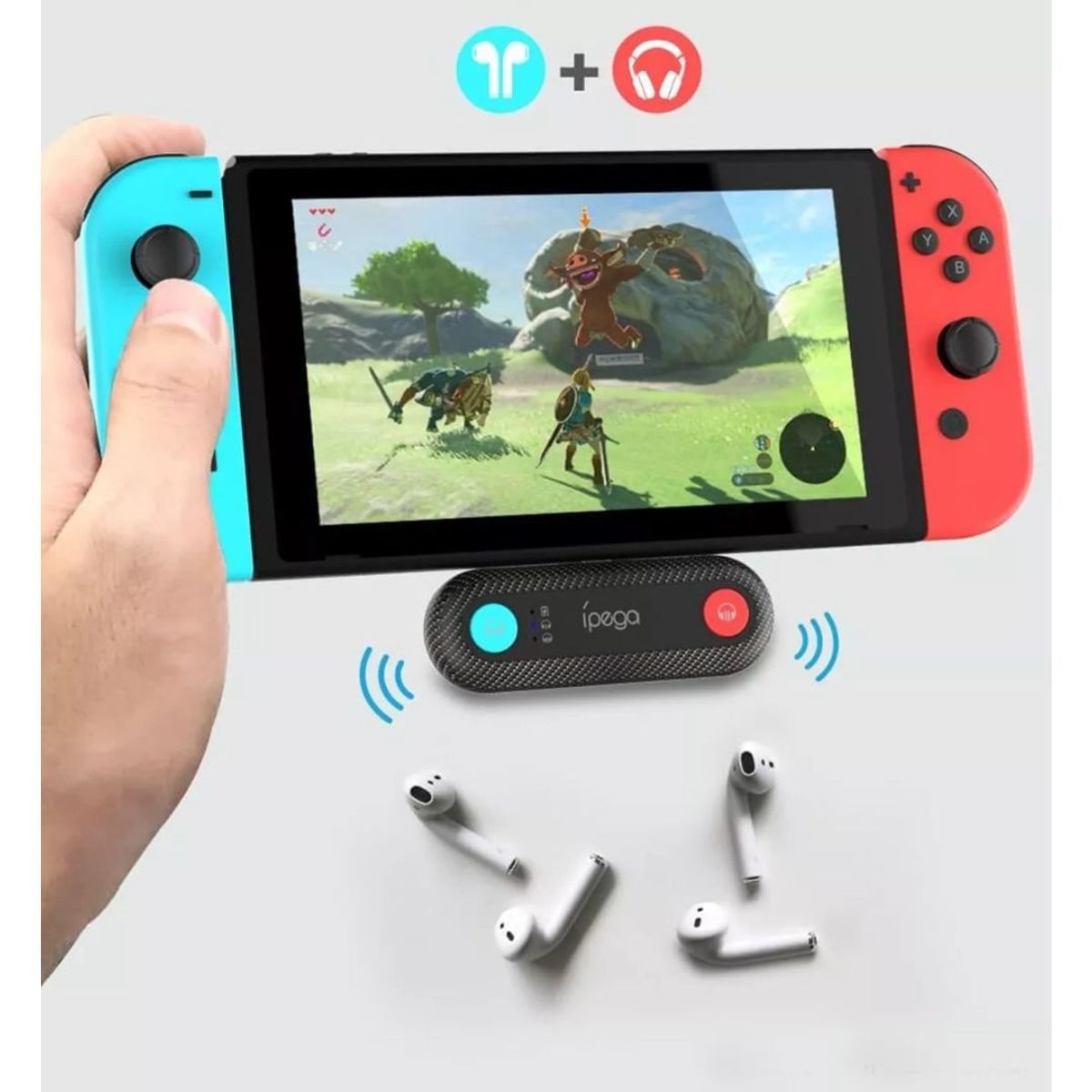 IPEGA - Adaptador Bluetooth De Audio Y Hdmi Nintendo Switch Ipega