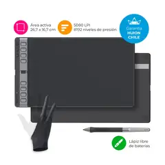 HUION - Tableta Gráfica Inspiroy 2 L con Scroller y Guante - TG