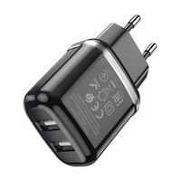 Cargador De Pared 2 Puertos Usb Carga Rapida 2.4a Smart