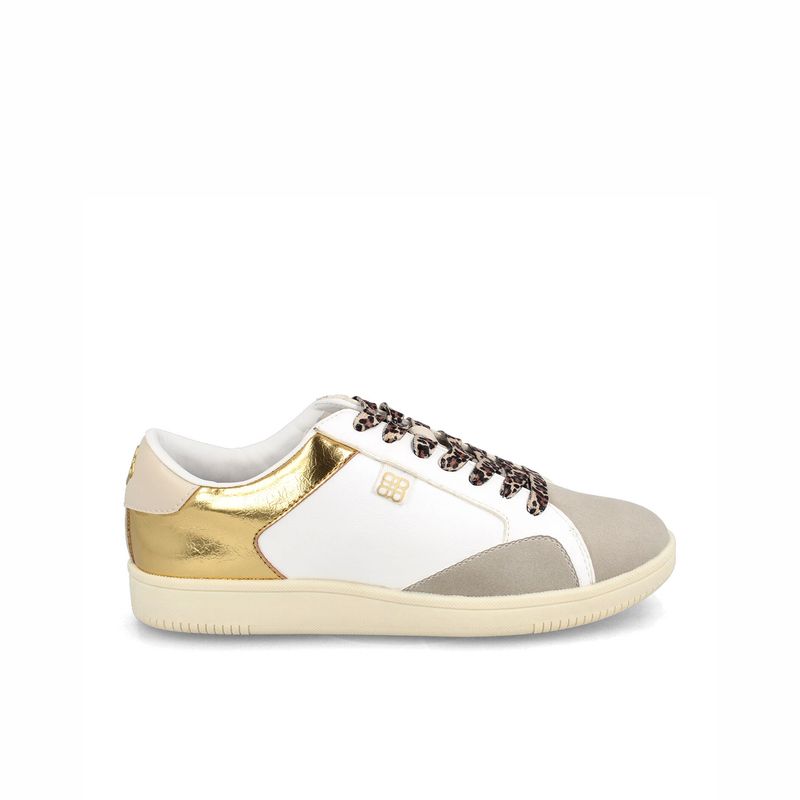 BATA - Zapatilla Mujer Bata Red Label Cleo Co Blanco - Dorado