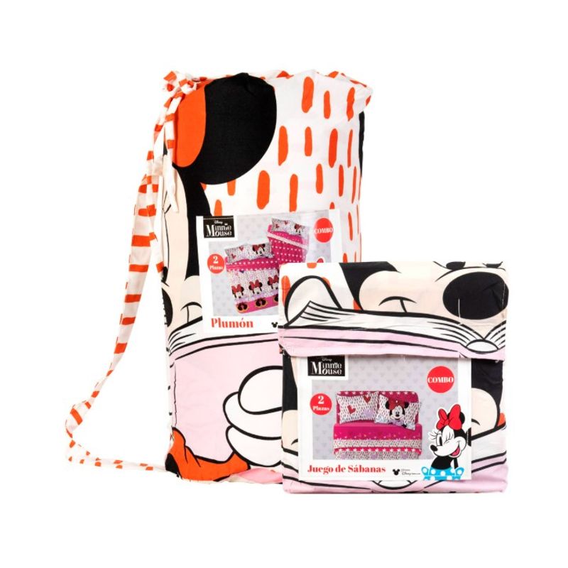 OEM - PACK PLUMON RELLENO + SABANA MF 2 PL MINNIE LIVING