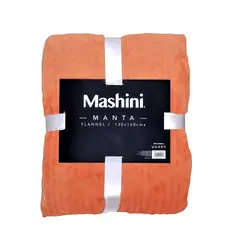 MASHINI - MANTA FLANNEL EMBOSSED 130X160CM NARANJO