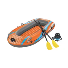 GENERICO - Bote Inflable 196cm + 2 Remos Plegables + Bomba Para Inflar.