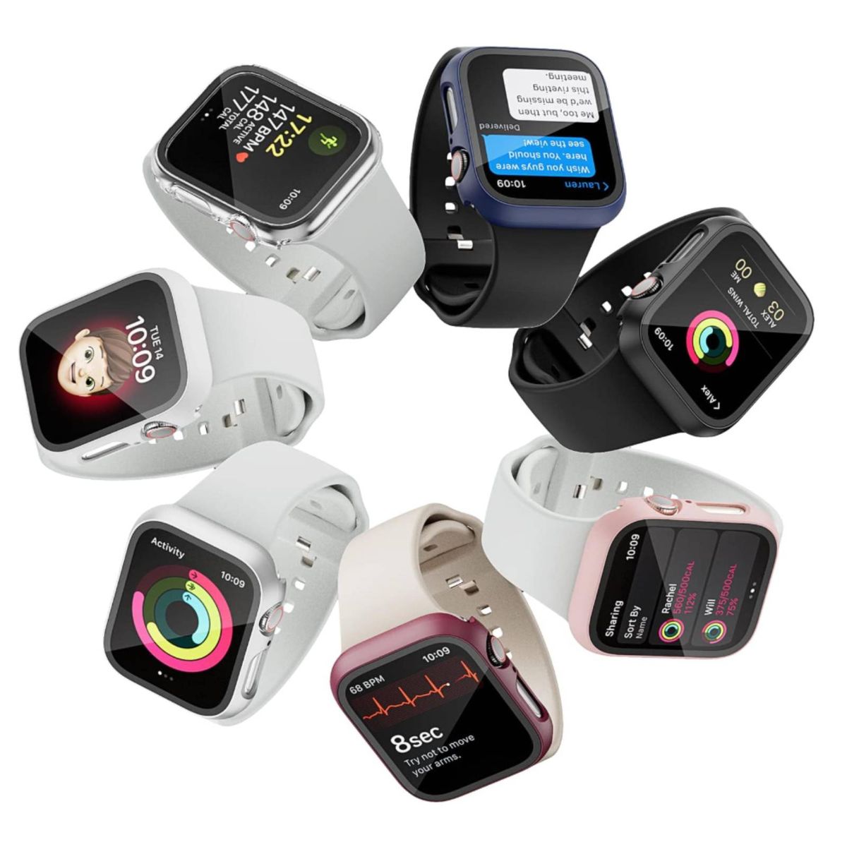 JOIGO - Carcasa Protector Con Lamina Para Apple Watch 49mm Transaparente