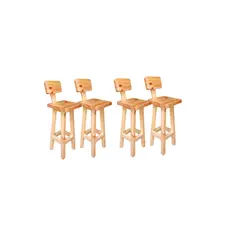 GENERICO - Pack 4 Unidades Pisos O Taburetes De Madera Para Bar Cocina