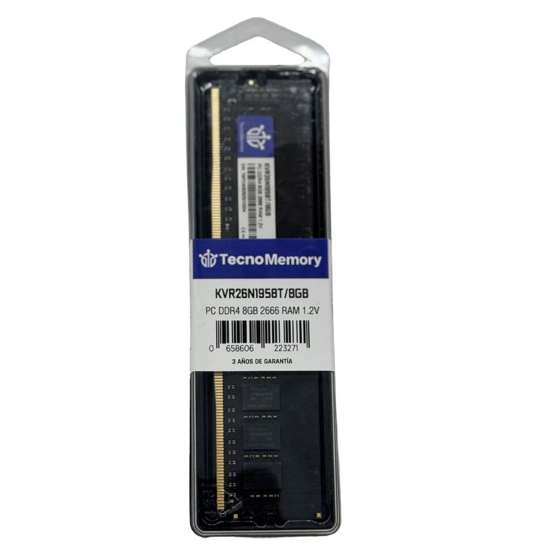 GENERICO - Memoria ram TecnoMemory PC DDR4 8GB 2666Mhz KVR26N19S8T8GB
