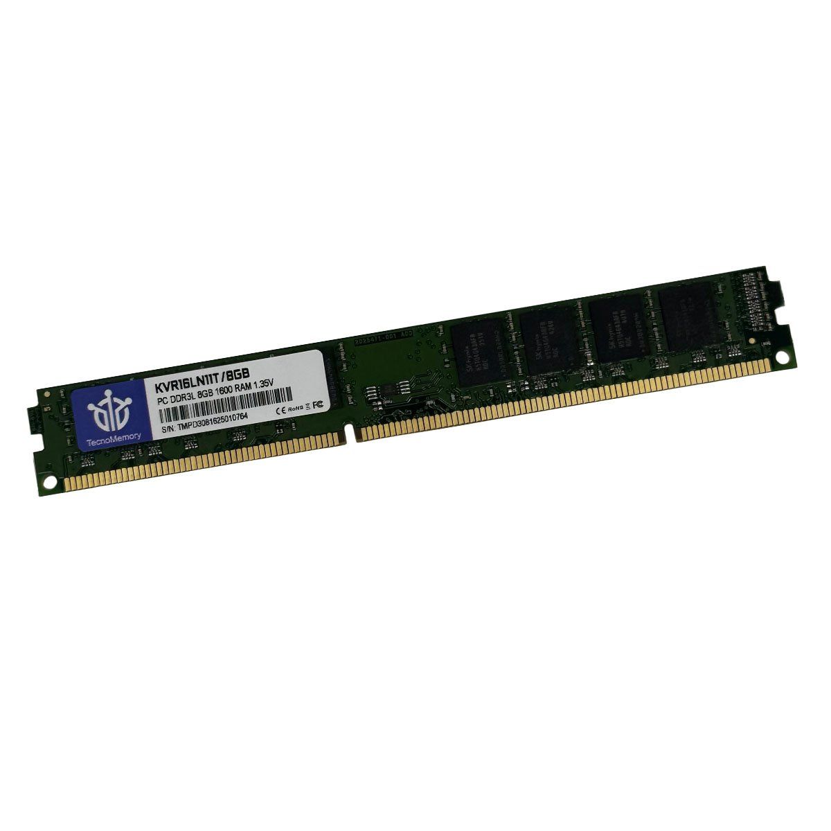 GENERICO - TecnoMemory PC DDR3L 8GB 1600 1.35v KVR16LN11T/8GB