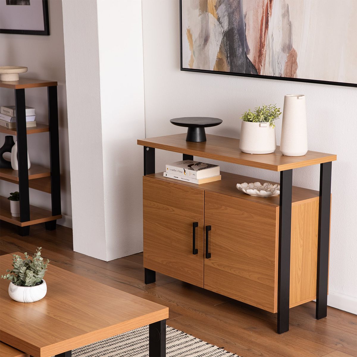 ROCA - Arrimo Yulton 2 puertas canela-negro