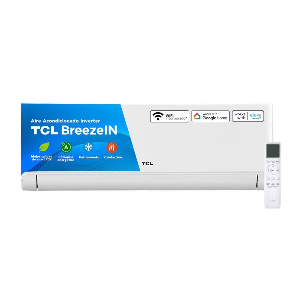 TCL - Aire Acondicionado Frío-Calor Inverter BreezeIN 18000 BTU WIFI
