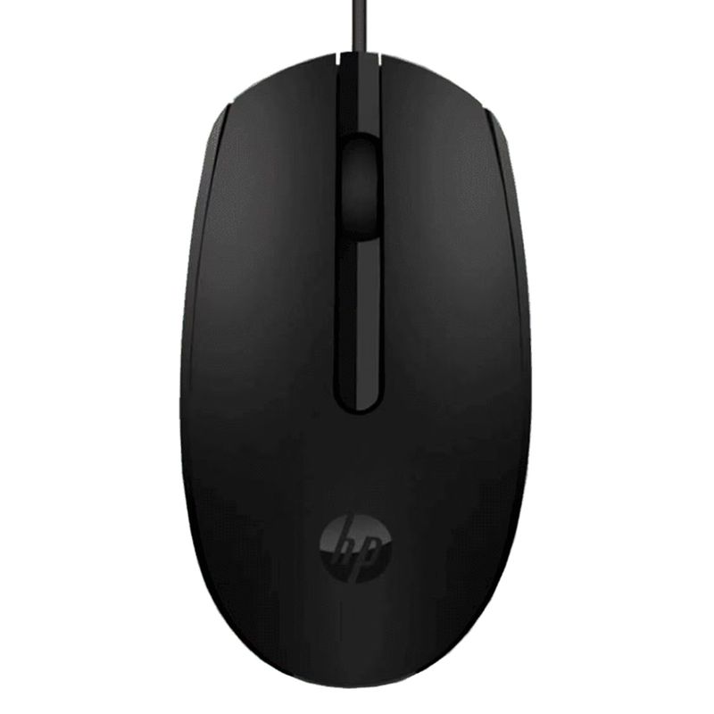 HP - Mouse Optico Ergonómico Con Cable USB De 1.200dpi HP M10 Negro
